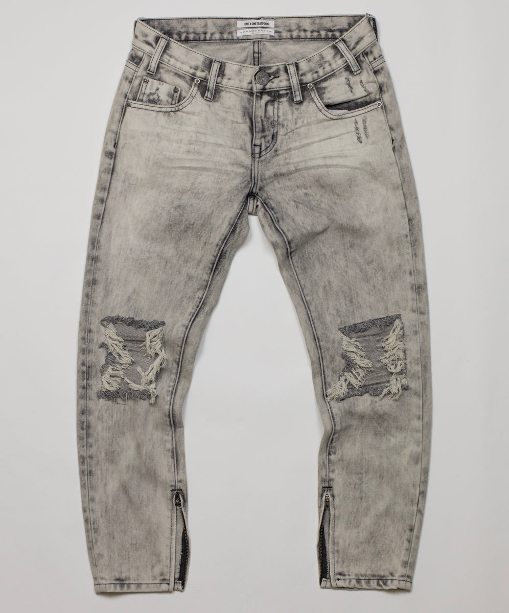 Products FREEBIRDS LOW WAIST RIGID SKINNY JEANS GREY