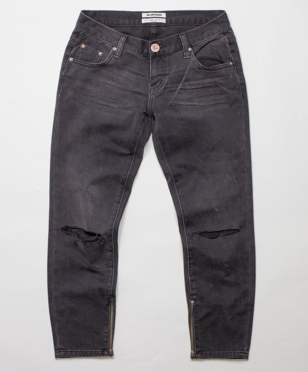 Products FREEBIRDS LOW WAIST RIGID SKINNY JEANS BLACK