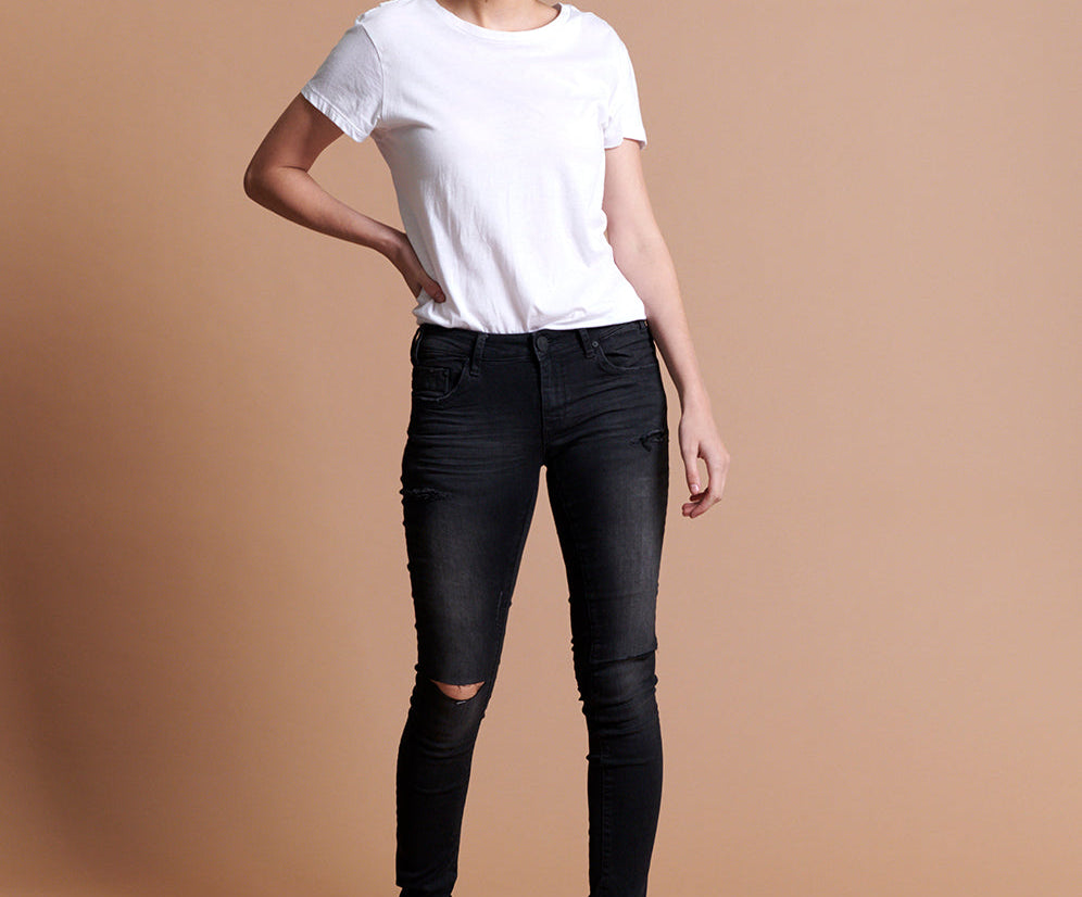 HOODLUMS MID RISE SKINNY JEAN