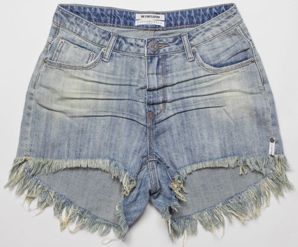 HAWKS HIGH WAIST DENIM SHORTS