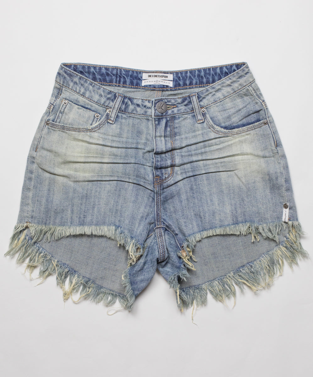 Products HAWKS HIGH WAIST DENIM SHORTS