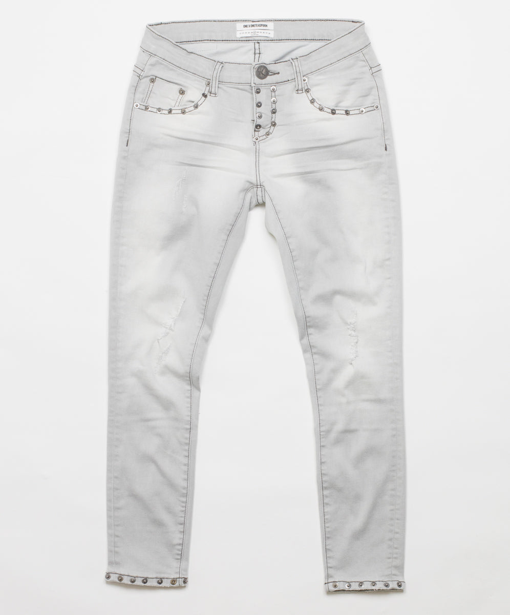 Products FREEBIRDS II LOW WAIST SKINNY JEAN GREY