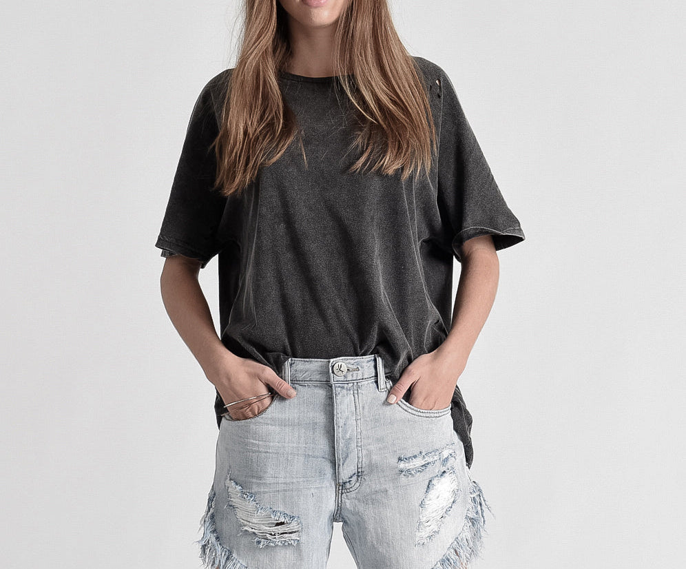 DIAMONDE FRANKIES LONG LENGTH DENIM SHORT