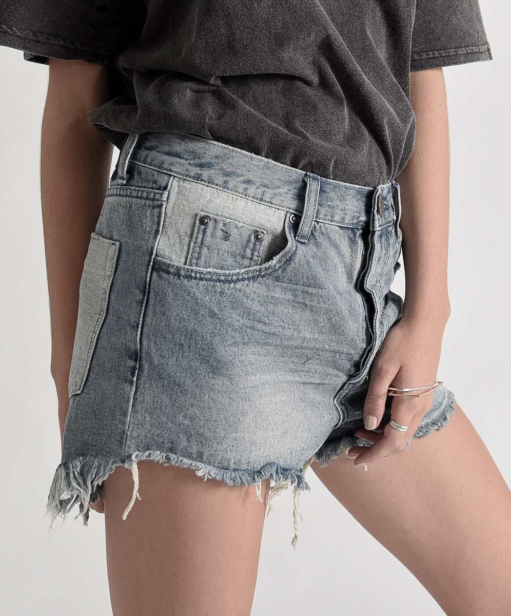 Products BLUE STORM OUTLAWS MID LENGTH DENIM SHORTS