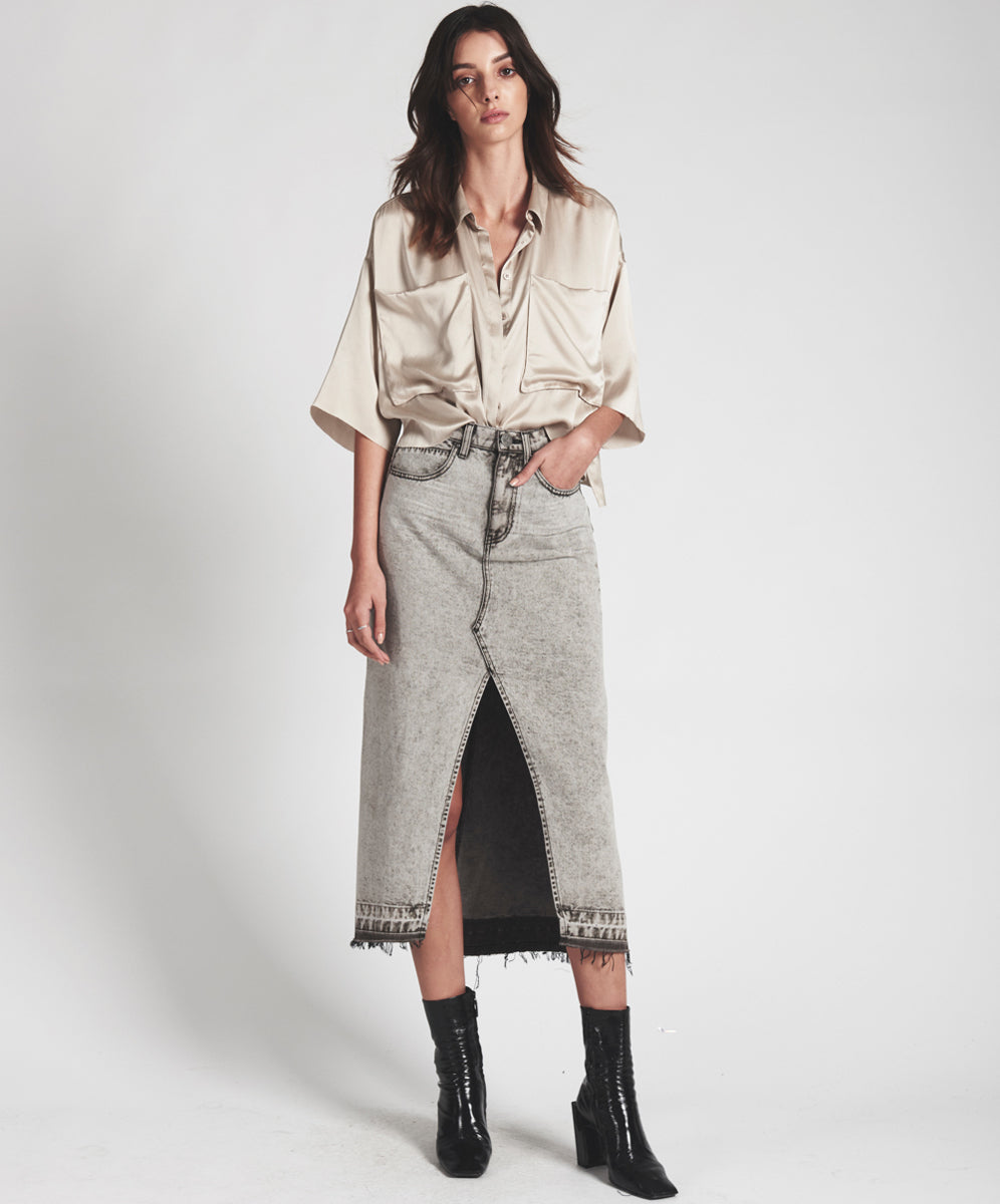 Products GREY SOCIETY MAXI SKIRT