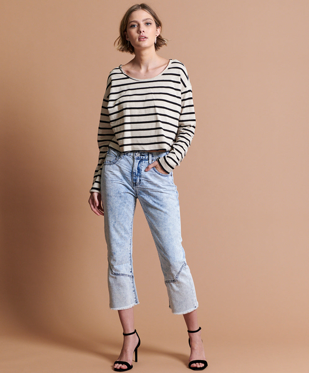 Products Kicks Low Waist Kick Flared Denim Jeans - Rocky Acid