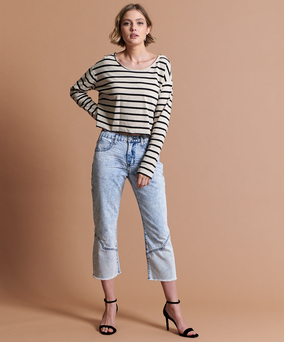 Products Kicks Low Waist Kick Flared Denim Jeans - Rocky Acid