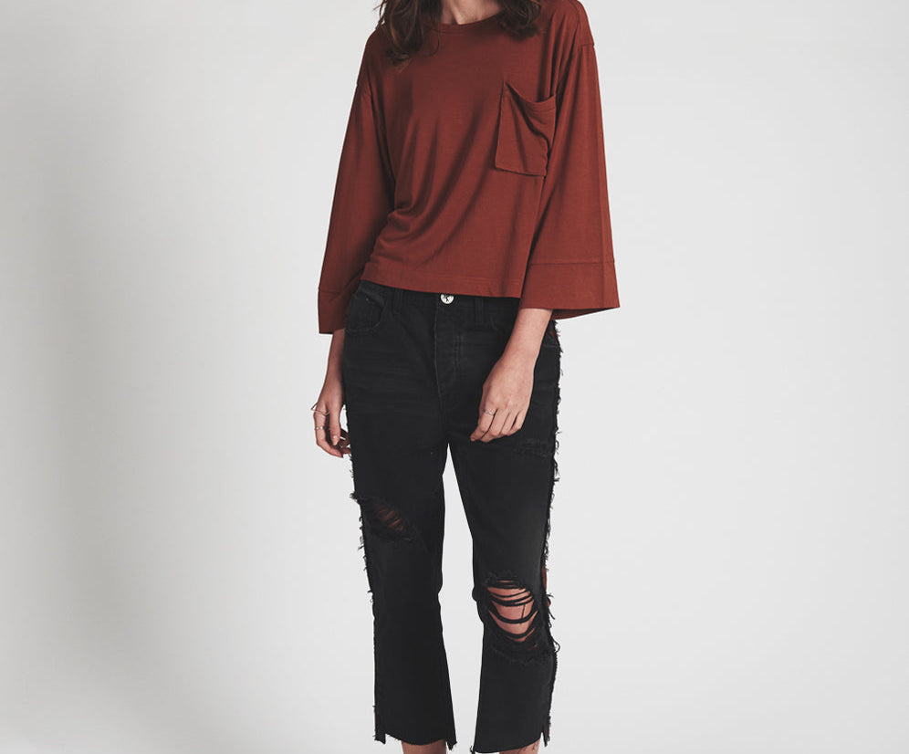 Hooligans Low Waist Relaxed Straight Leg Denim Jeans - Black Van