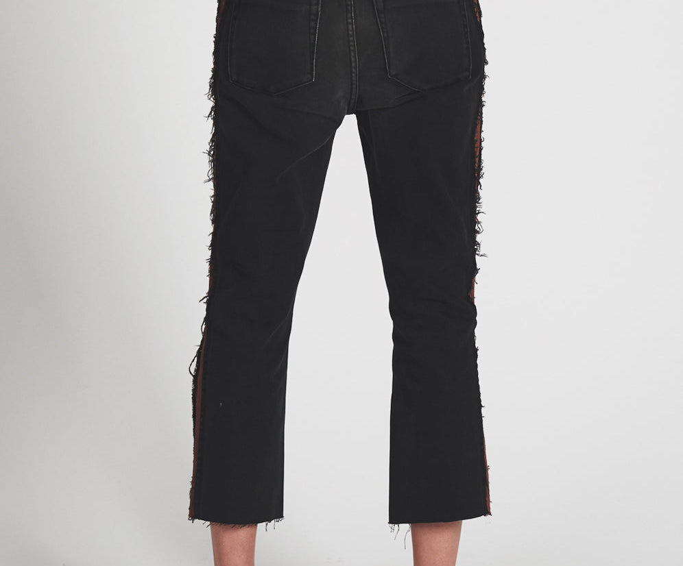 Hooligans Low Waist Relaxed Straight Leg Denim Jeans - Black Van