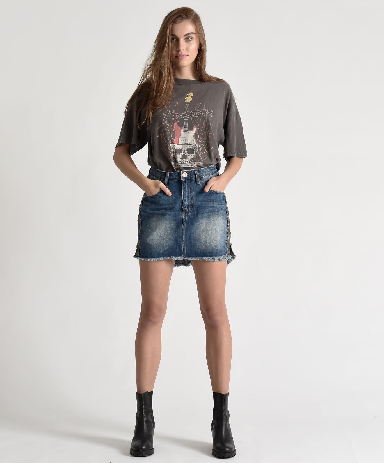 Products BLUE CULT 2020 MINI HIGH WAIST DENIM SKIRT
