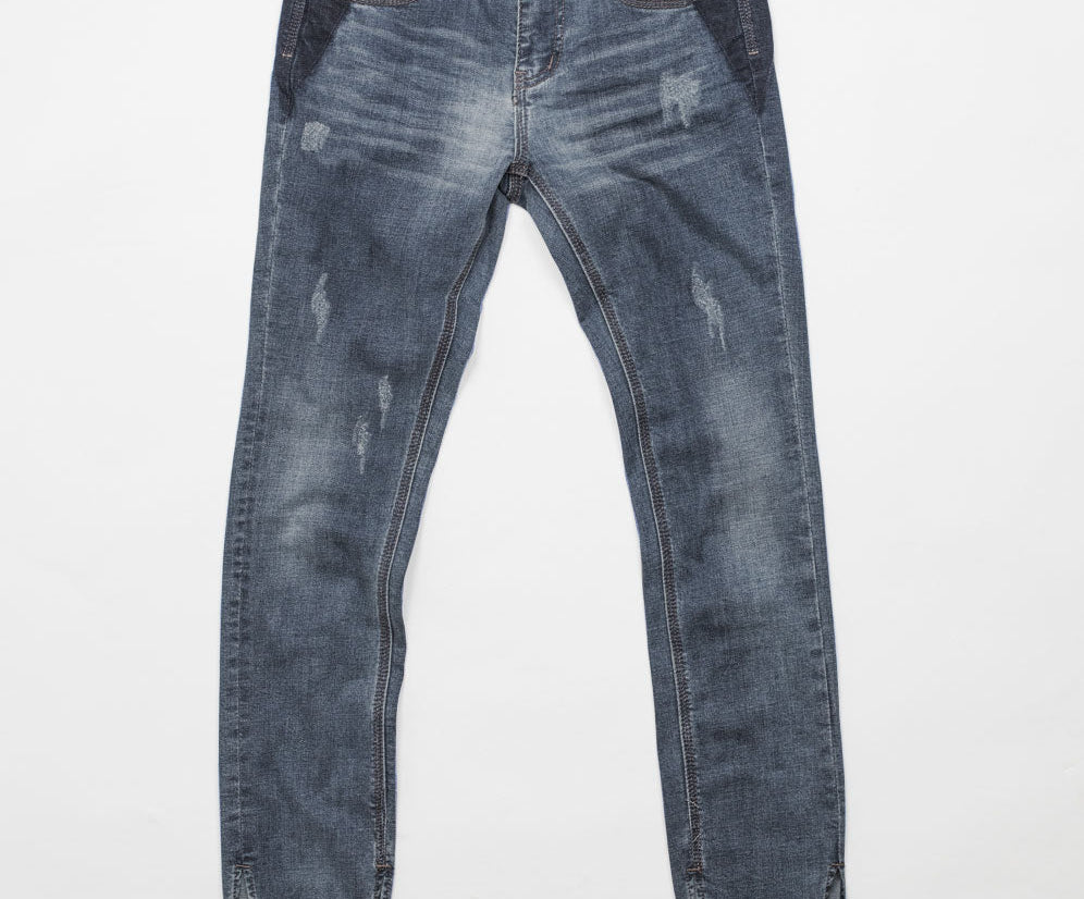 Hoodlums Mid Waist Skinny Denim Jeans - Superstar Blue