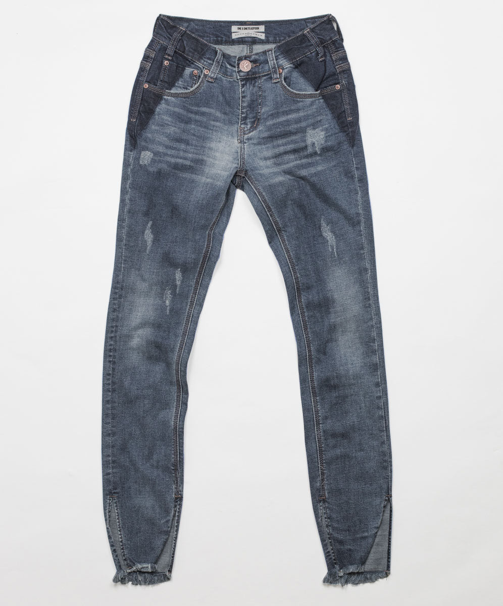 Products Hoodlums Mid Waist Skinny Denim Jeans - Superstar Blue