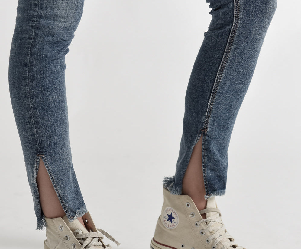 SUPERSTAR BLUE HOODLUMS MID RISE SKINNY JEANS