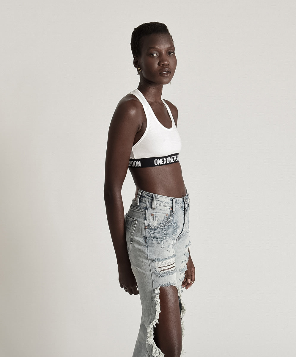 Products One X Runner Crop Bralette - White