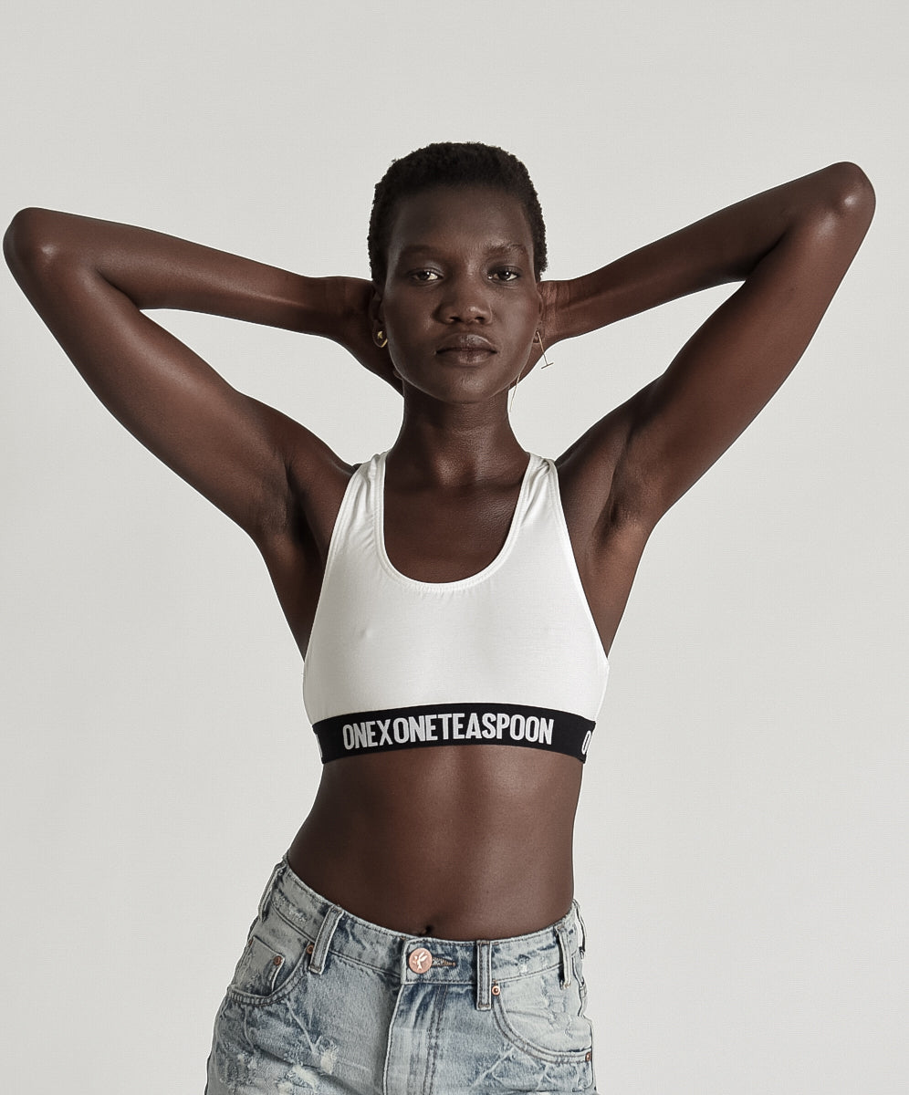 Products One X Runner Crop Bralette - White