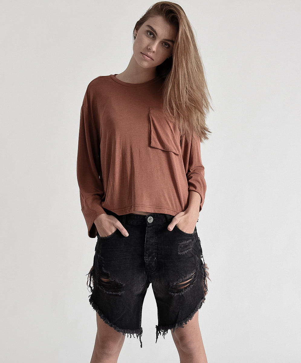 Products BLACK VAN FRANKIES LONG LENGTH DENIM SHORT
