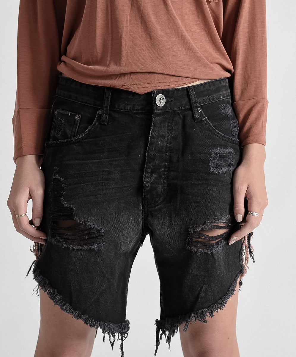 Products BLACK VAN FRANKIES LONG LENGTH DENIM SHORT