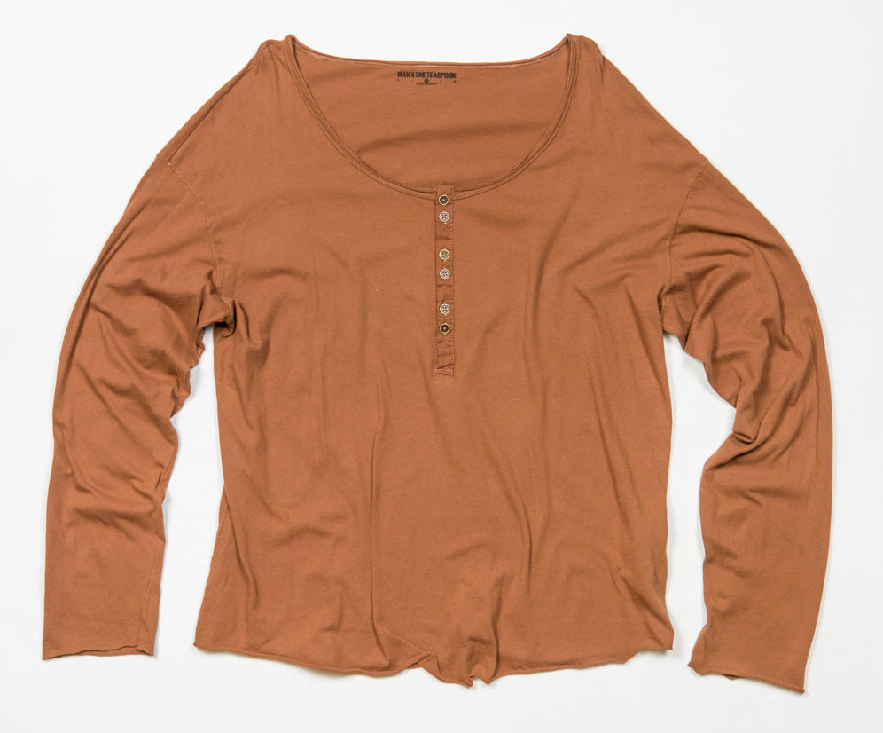 Mens Mr Valentine Long Sleeve Tee - Camel