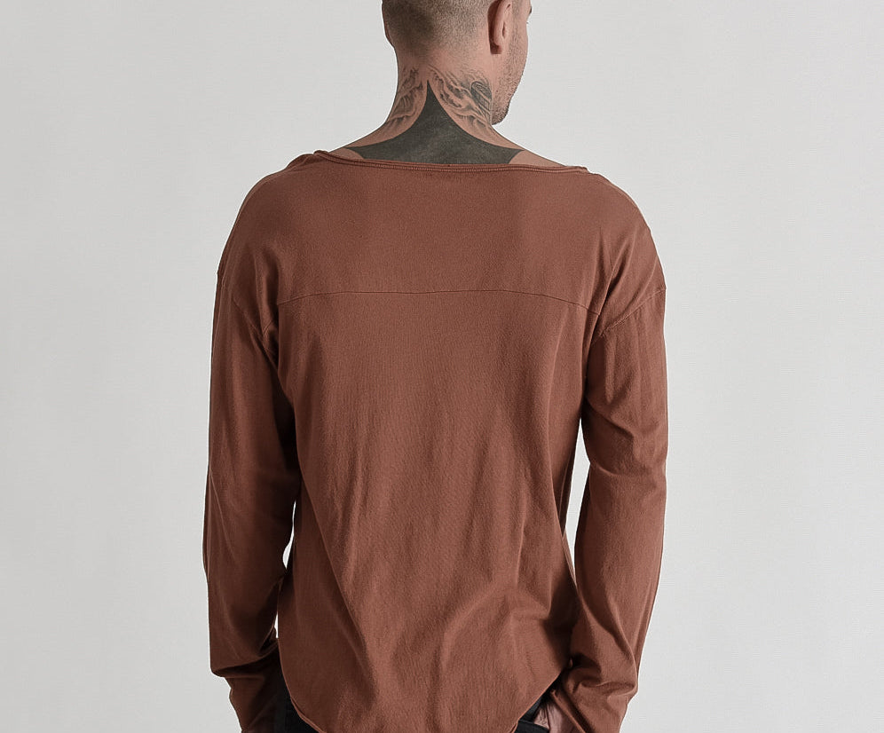 Mens Mr Valentine Long Sleeve Tee - Camel