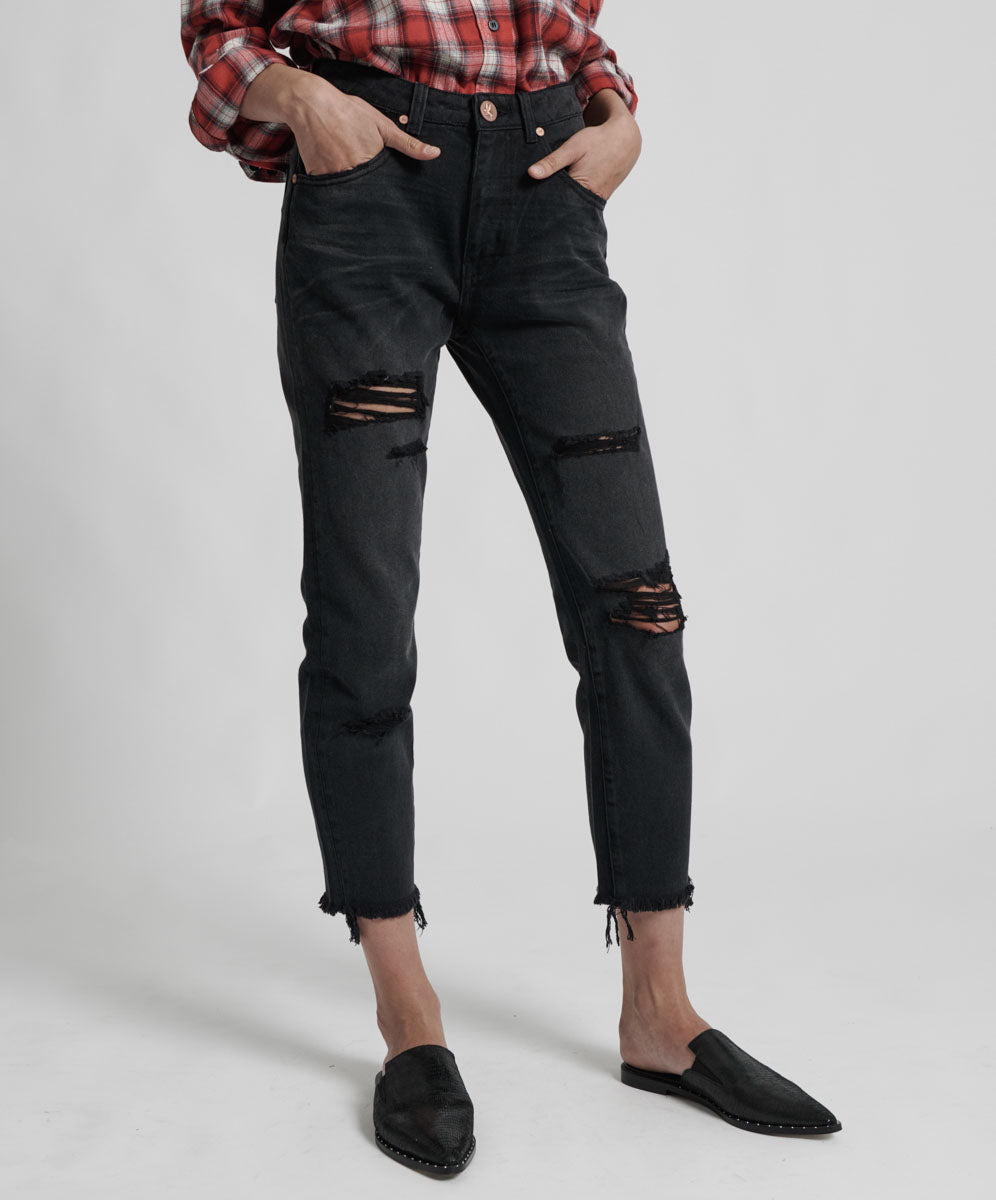 Products BLACK OAK HIGH WAIST AWESOME BAGGIE