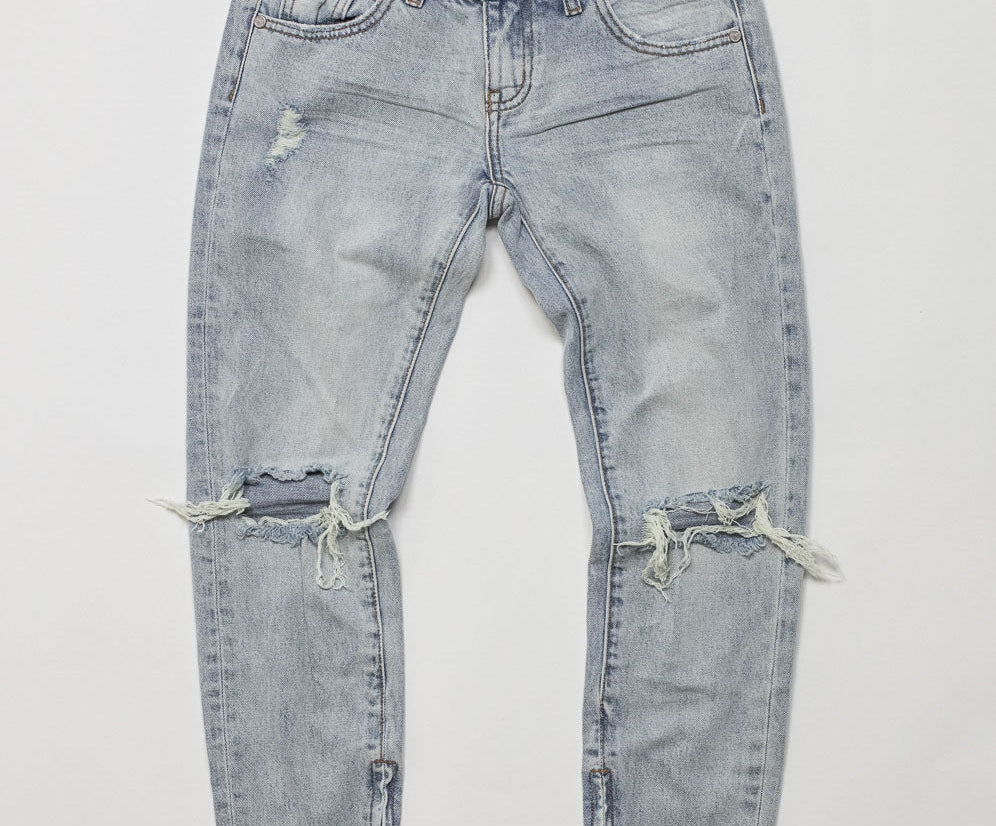 Freebirds Low Waist Rigid Skinny Denim Jeans - Blue Hart
