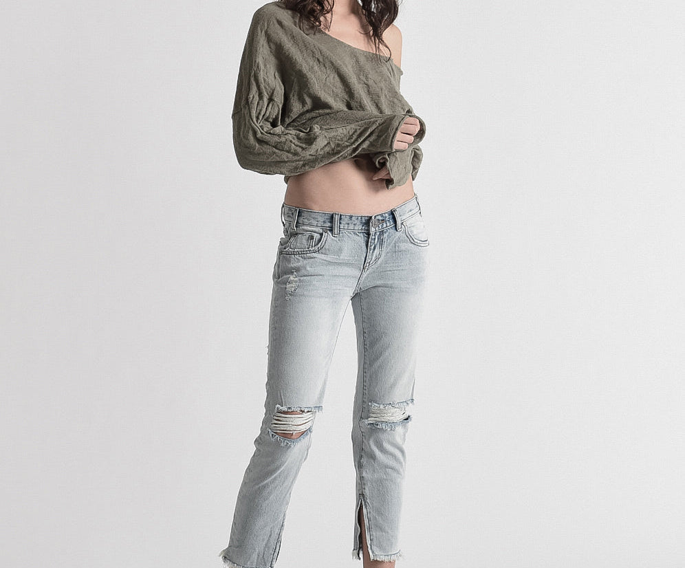 Freebirds Low Waist Rigid Skinny Denim Jeans - Blue Hart