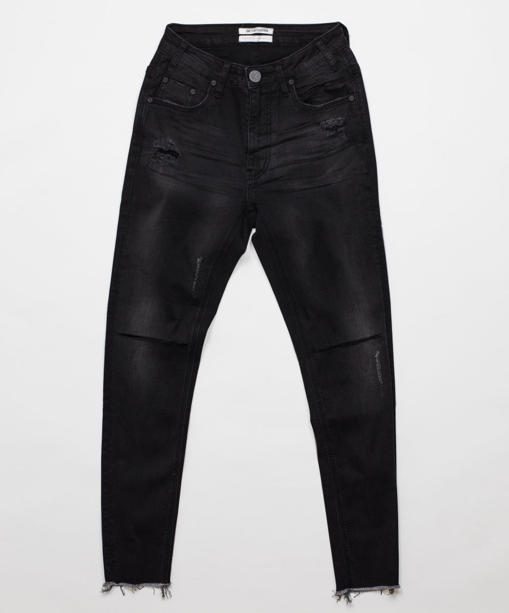 Products Freebirds Ii Low Waist Stretch Skinny Denim Jeans - Jett Black