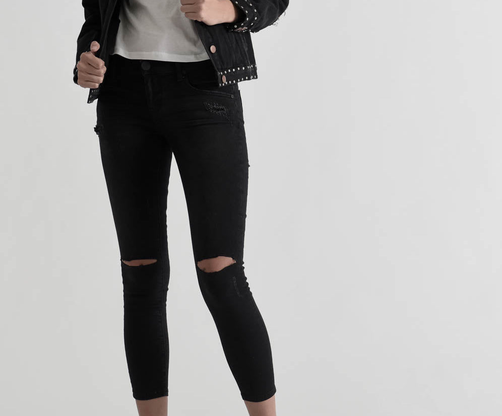 Freebirds Ii Low Waist Stretch Skinny Denim Jeans - Jett Black