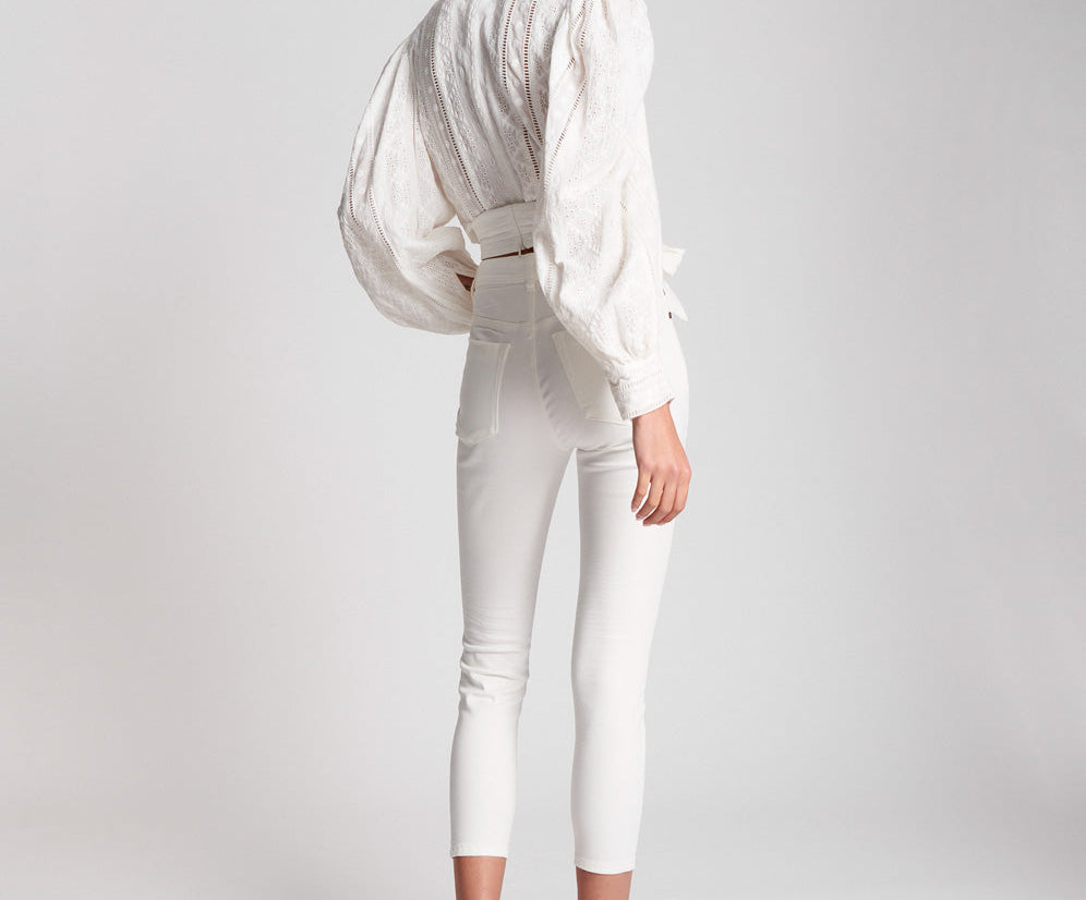 Freebirds Ii High Waist Stretch Skinny Denim Jeans - True White
