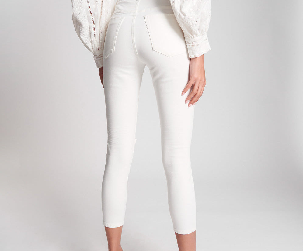 Freebirds Ii High Waist Stretch Skinny Denim Jeans - True White