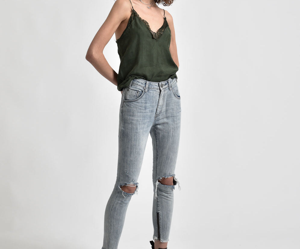 ROCKY HIGH WAIST FREEBIRDS BLUE