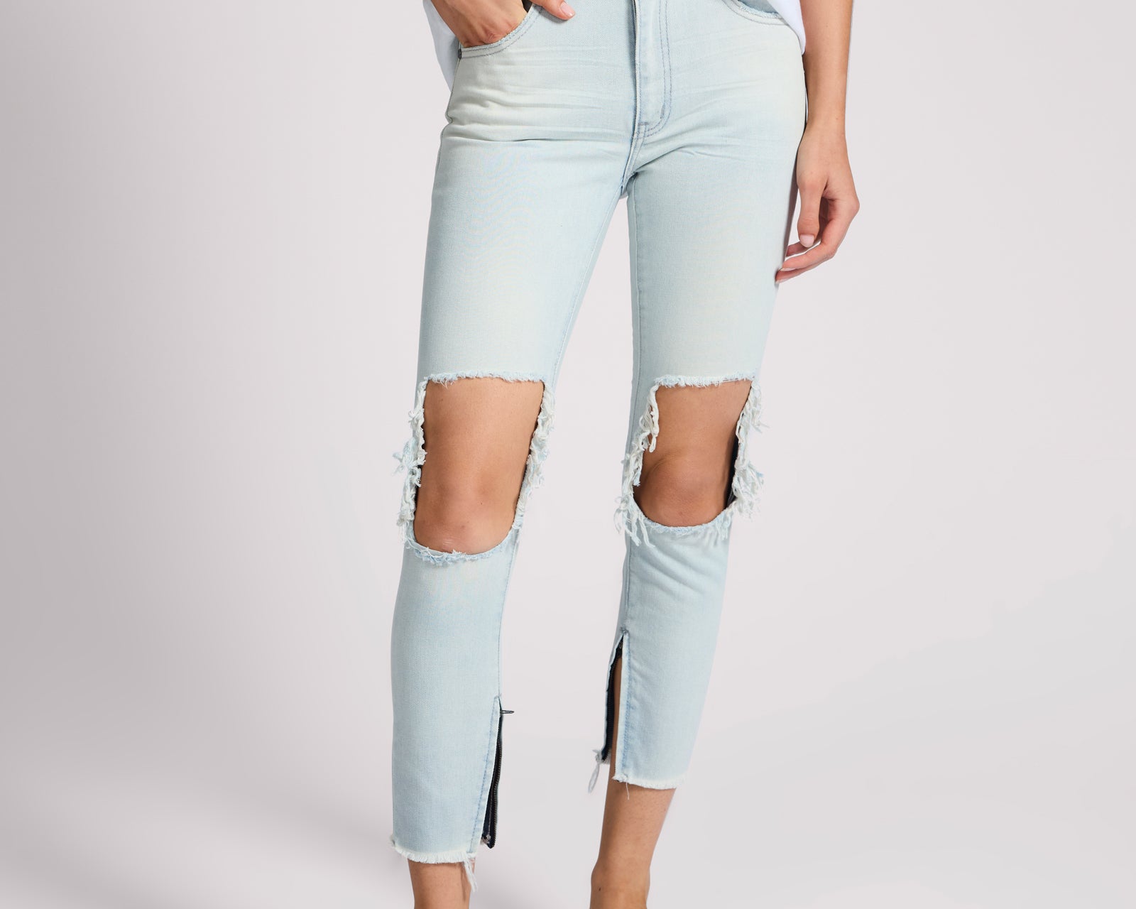 Freebirds High Waist Rigid Skinny Denim Jeans - Brando Blue
