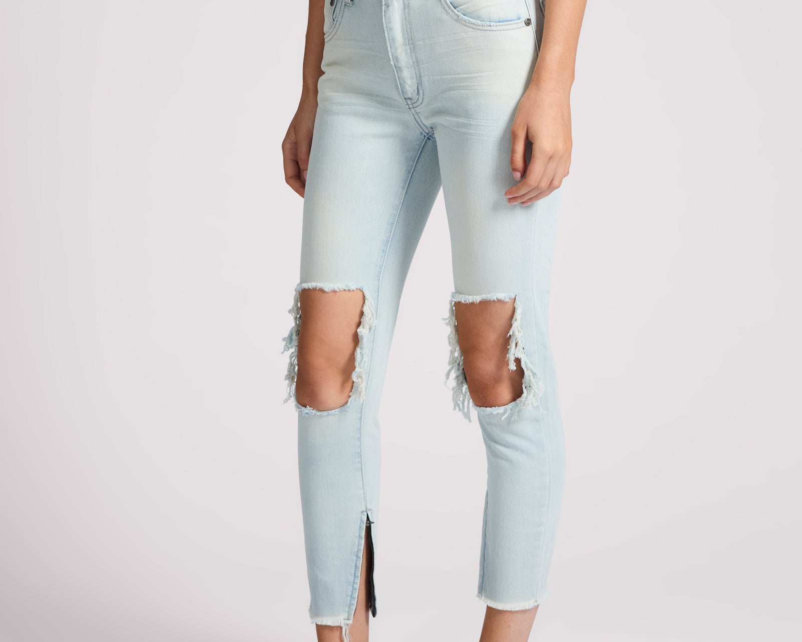 Freebirds High Waist Rigid Skinny Denim Jeans - Brando Blue