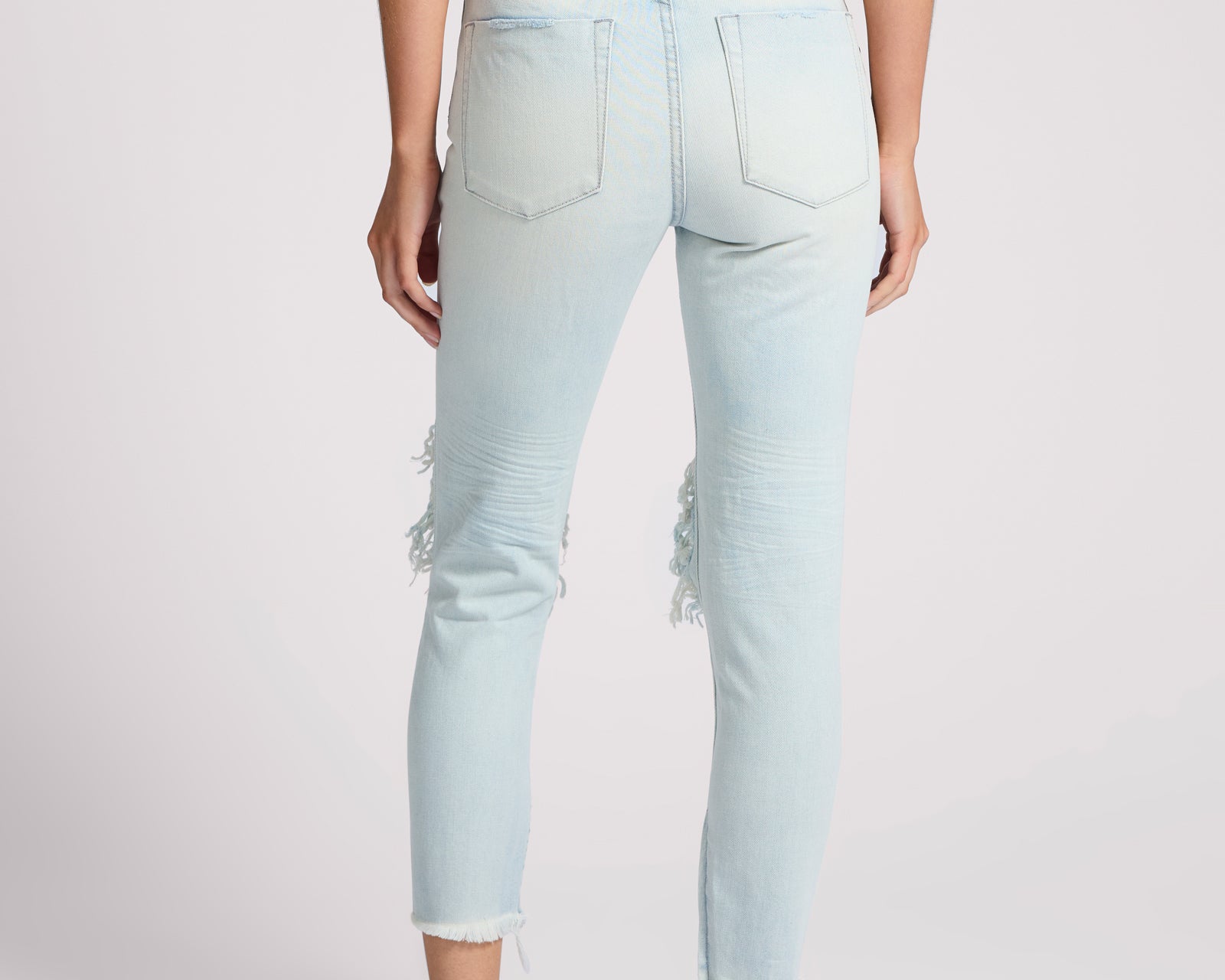 Freebirds High Waist Rigid Skinny Denim Jeans - Brando Blue
