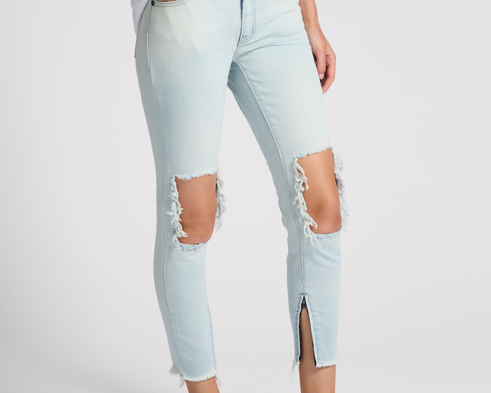 Freebirds High Waist Rigid Skinny Denim Jeans - Brando Blue