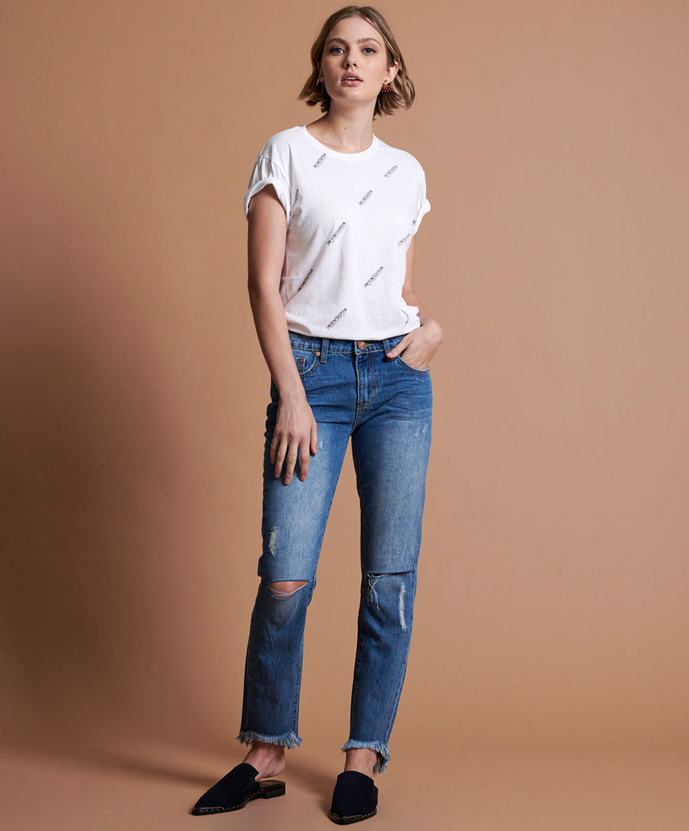 Products Awesome Baggies Low Waist Straight Leg Denim Jeans - Pacifica