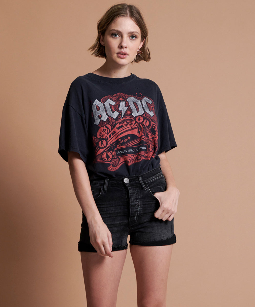Products BLACK PARIS HARLETS HIGH WAIST STRETCH DENIM SHORTS