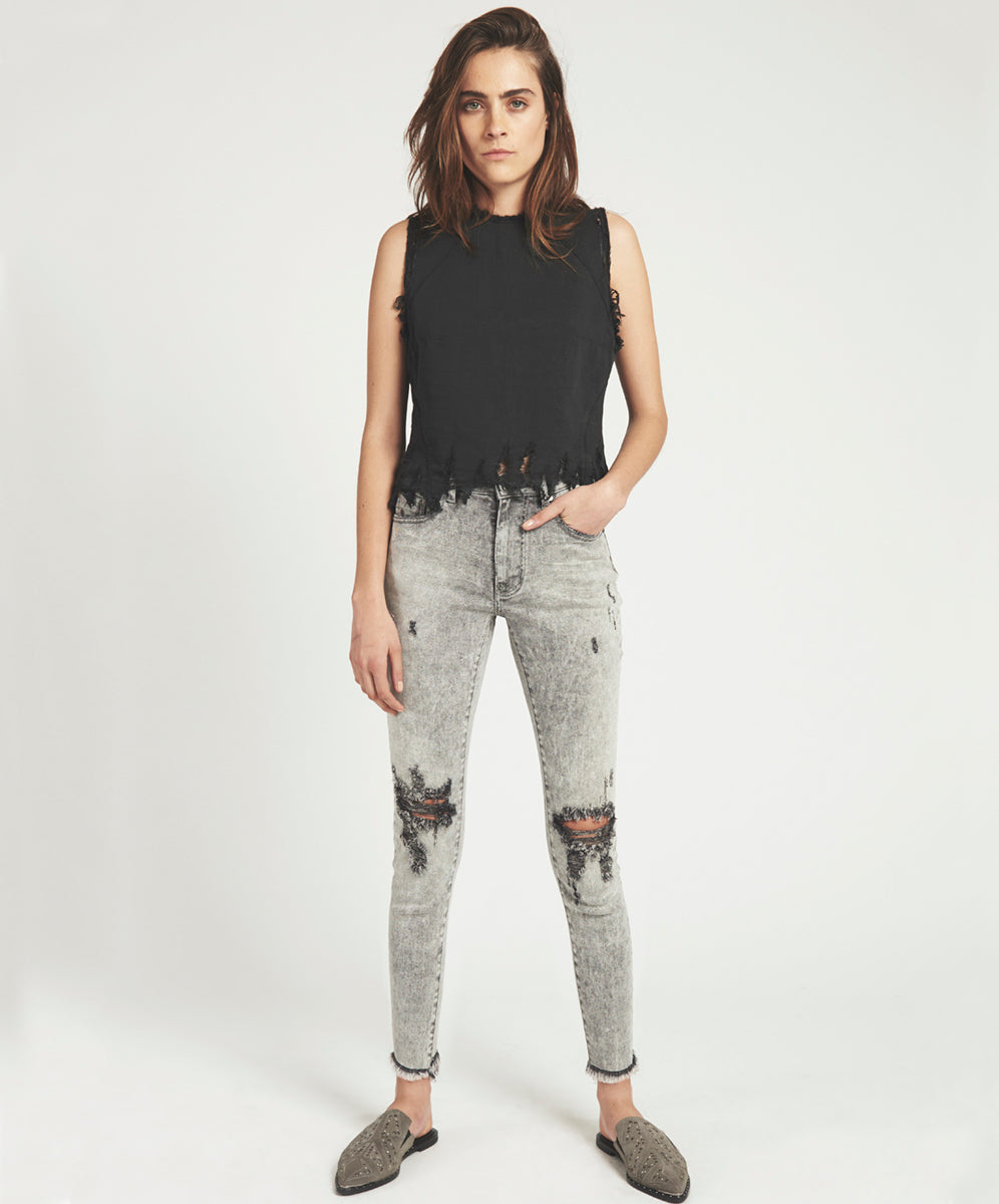Products GREY SPIRIT FREEBIRDS II HIGH WAIST SKINNY JEAN