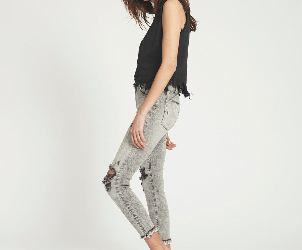 GREY SPIRIT FREEBIRDS II HIGH WAIST SKINNY JEAN