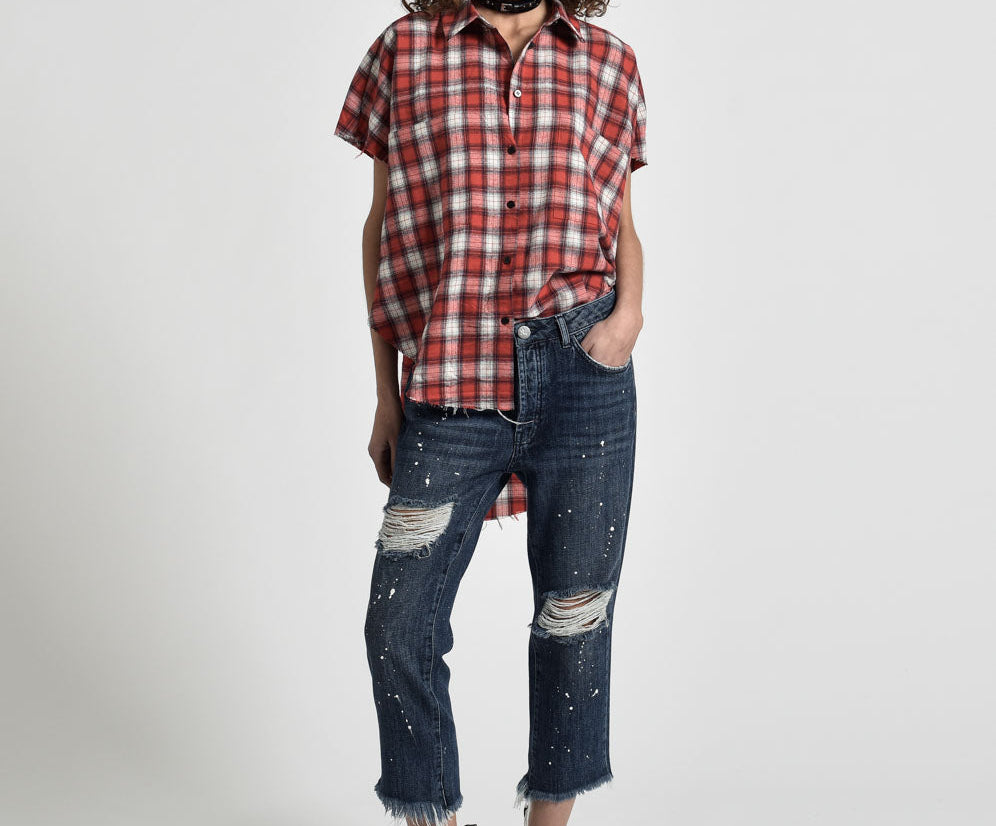 Hooligans Low Waist Relaxed Straight Leg Denim Jeans - Pop Cult