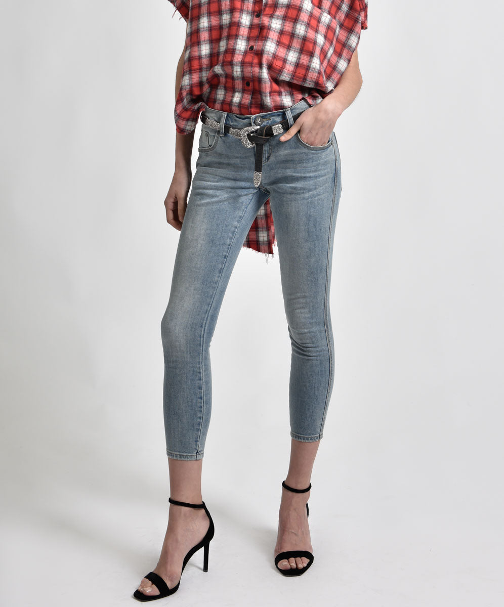 Products Freebirds Ii Low Waist Stretch Skinny Denim Jeans - Storm Buoy