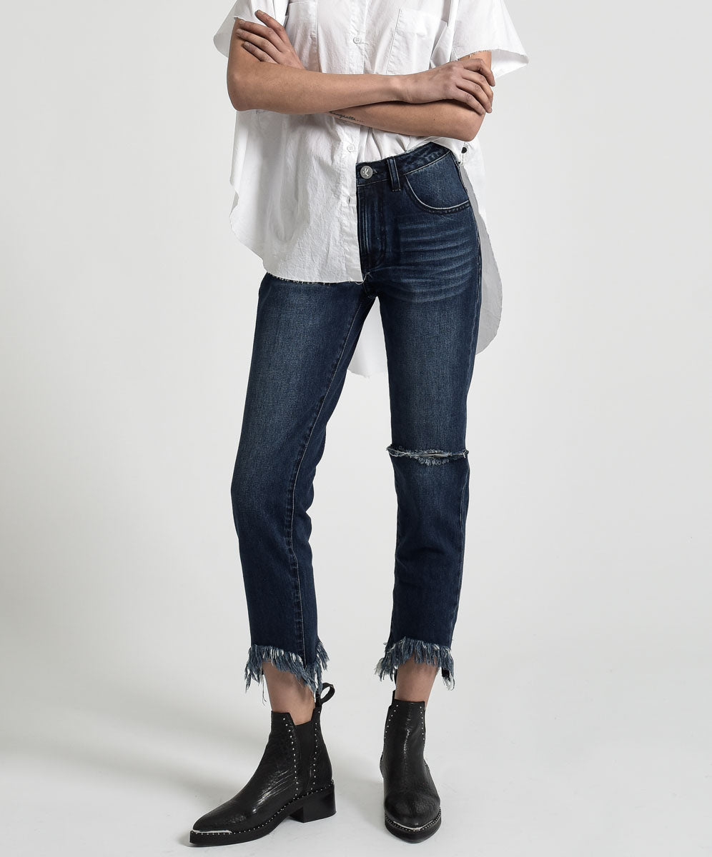 Products Awesome Baggies High Waist Straight Leg Denim Jeans - Lone Star