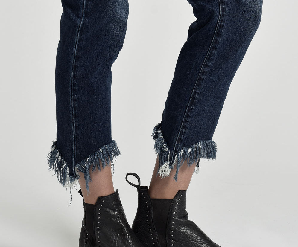 Awesome Baggies High Waist Straight Leg Denim Jeans - Lone Star