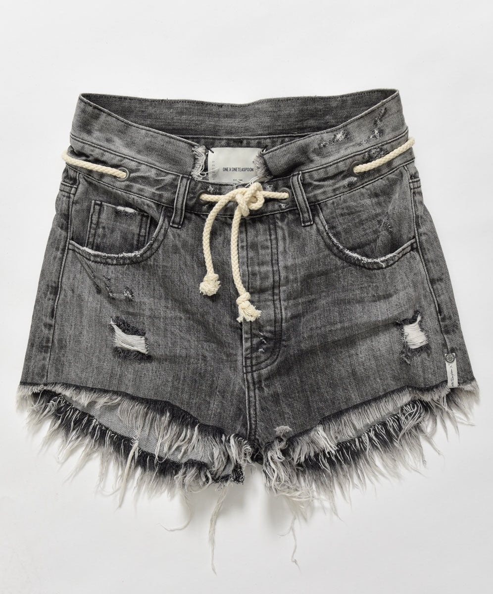 Products OPIUM OUTLAWS MID LENGTH DENIM SHORTS