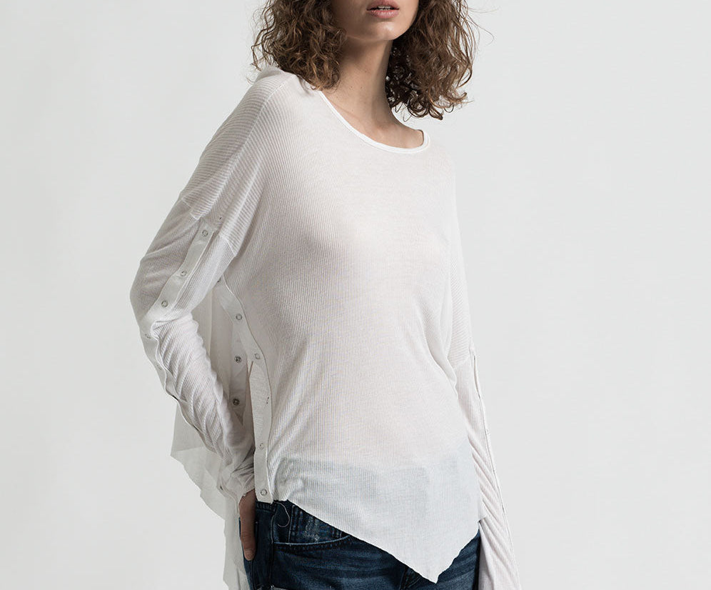 BAMBOO COTTON RIBBED LONGSLEEVE TEE