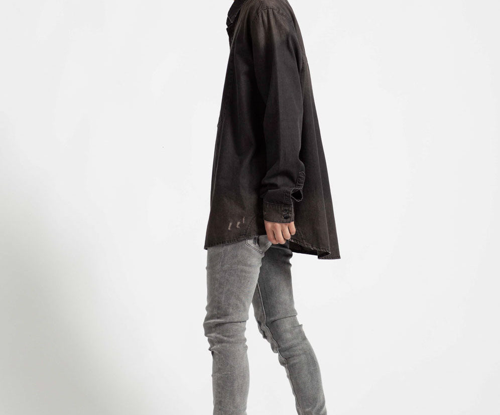 DENIM PULL ON SHIRT