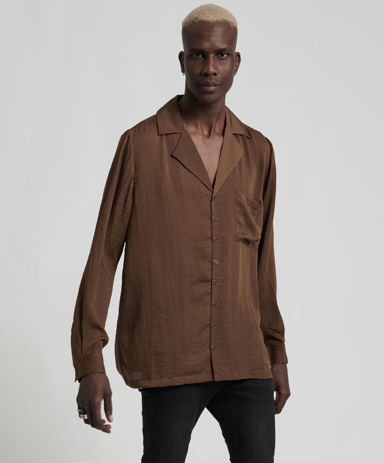 Products FAUX SILK SHIRT