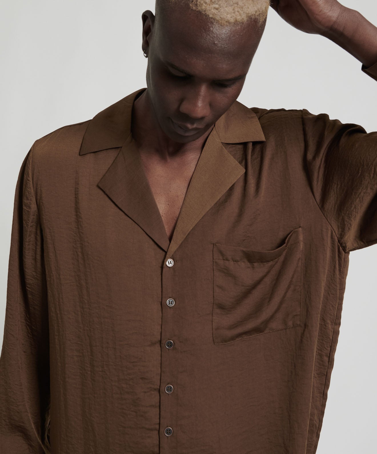Products FAUX SILK SHIRT