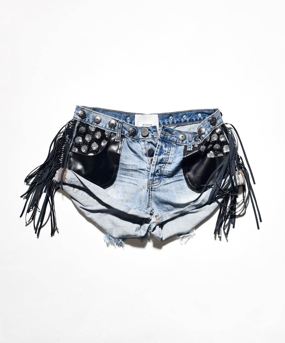 Products Bandits Low Waist Denim Shorts - Hartland Blue