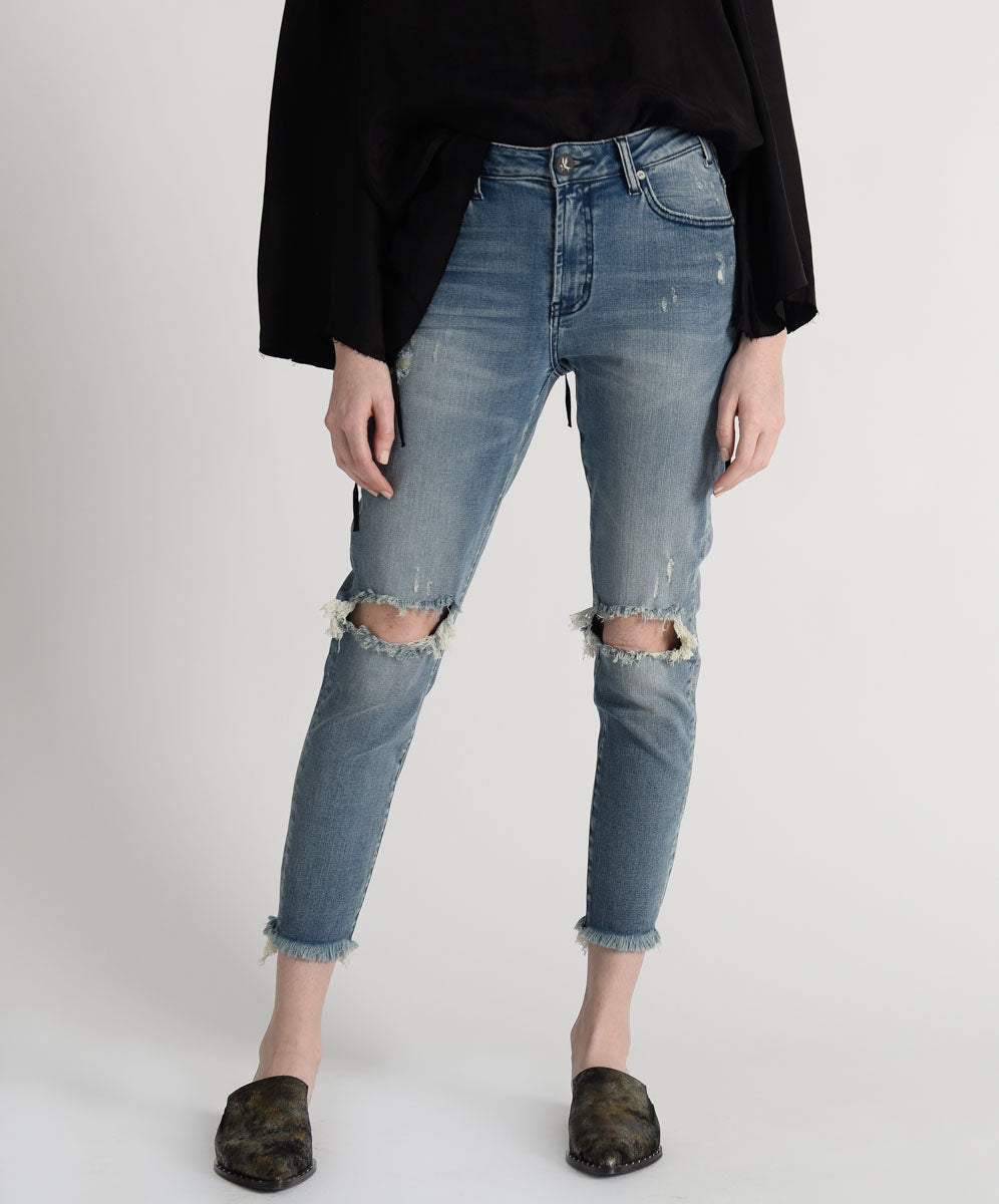 Products COBAINE FREEBIRDS II HIGH WAIST SKINNY JEANS BLUE